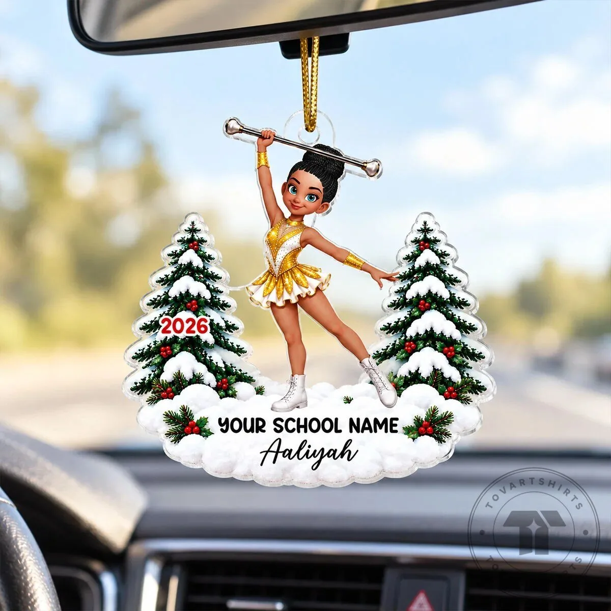 Personalized Color Guard Girl Christmas Tree Ornament 21 Personalized Color Guard Girl Christmas Tree Ornament
