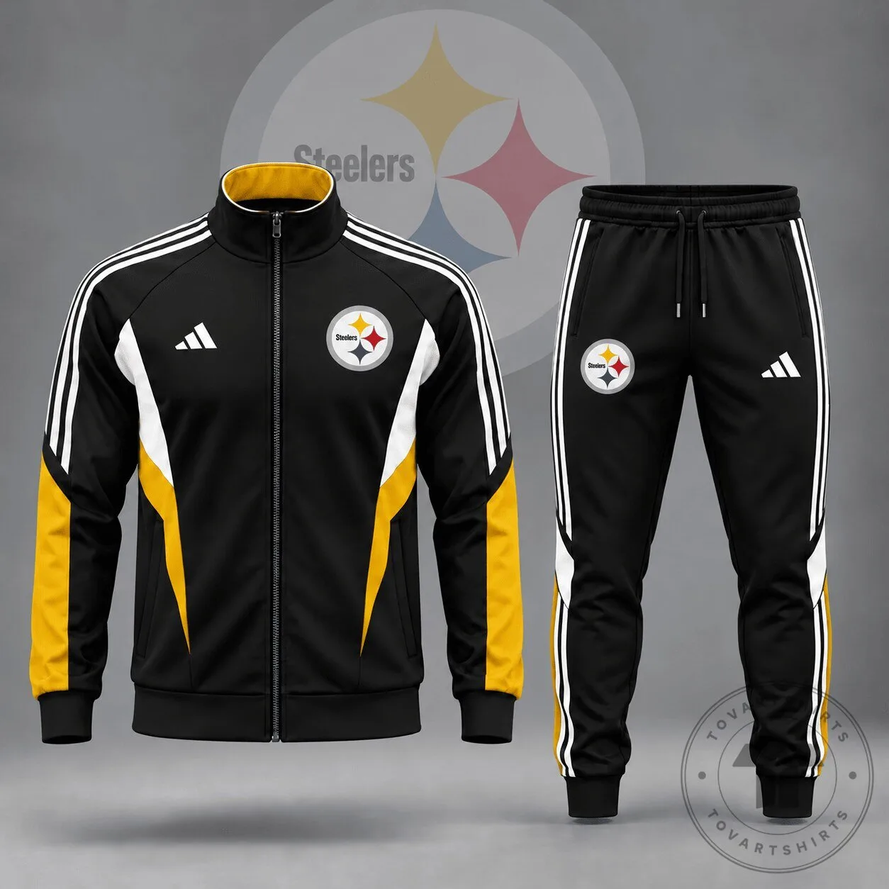 Pittsburgh Steelers NFL Football Team Sideline Contrast Panel Zip Up Jacket