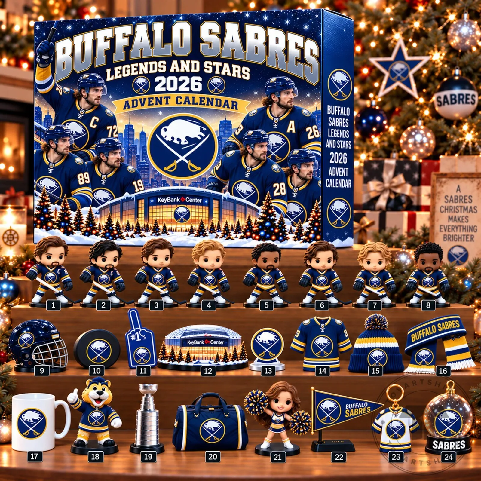 Buffalo Sabres Legends and Stars 2026 Christmas Advent Calendar Box Set