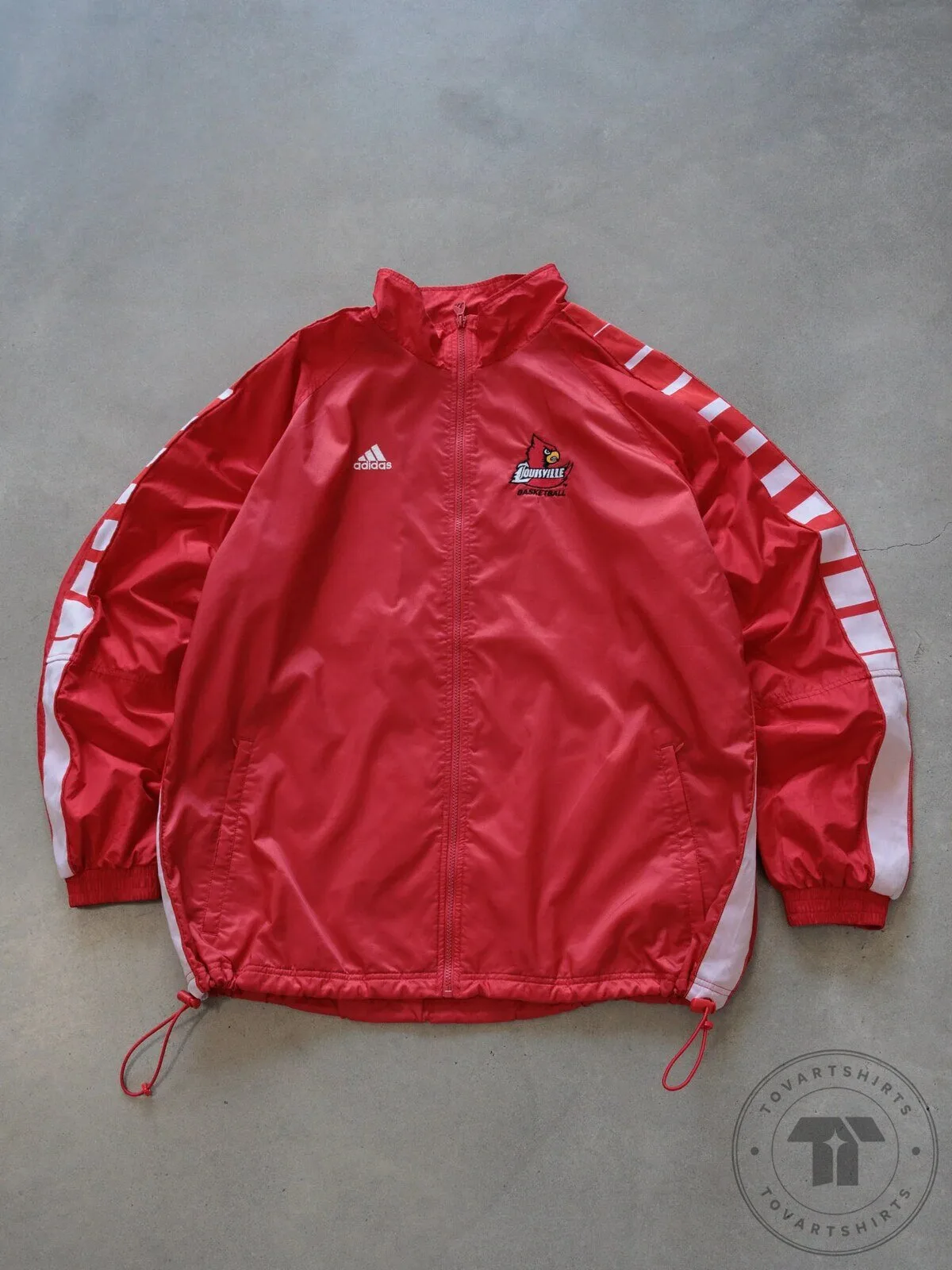 Vintage Adidas Louisville Cardinals Basketball Windbreaker Jacket