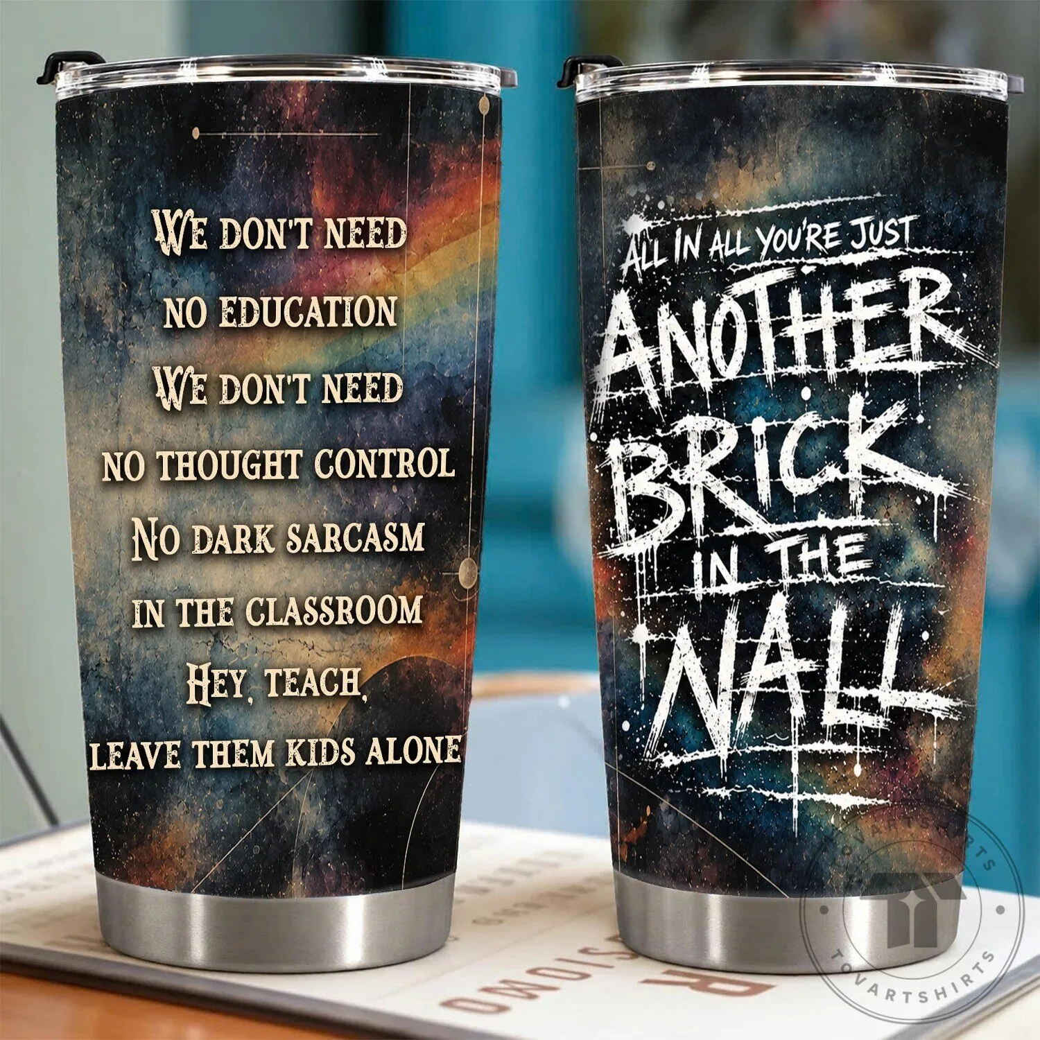 Pink Floyd Another Brick in the Wall Lyrics Stainless Steel Tumbler
