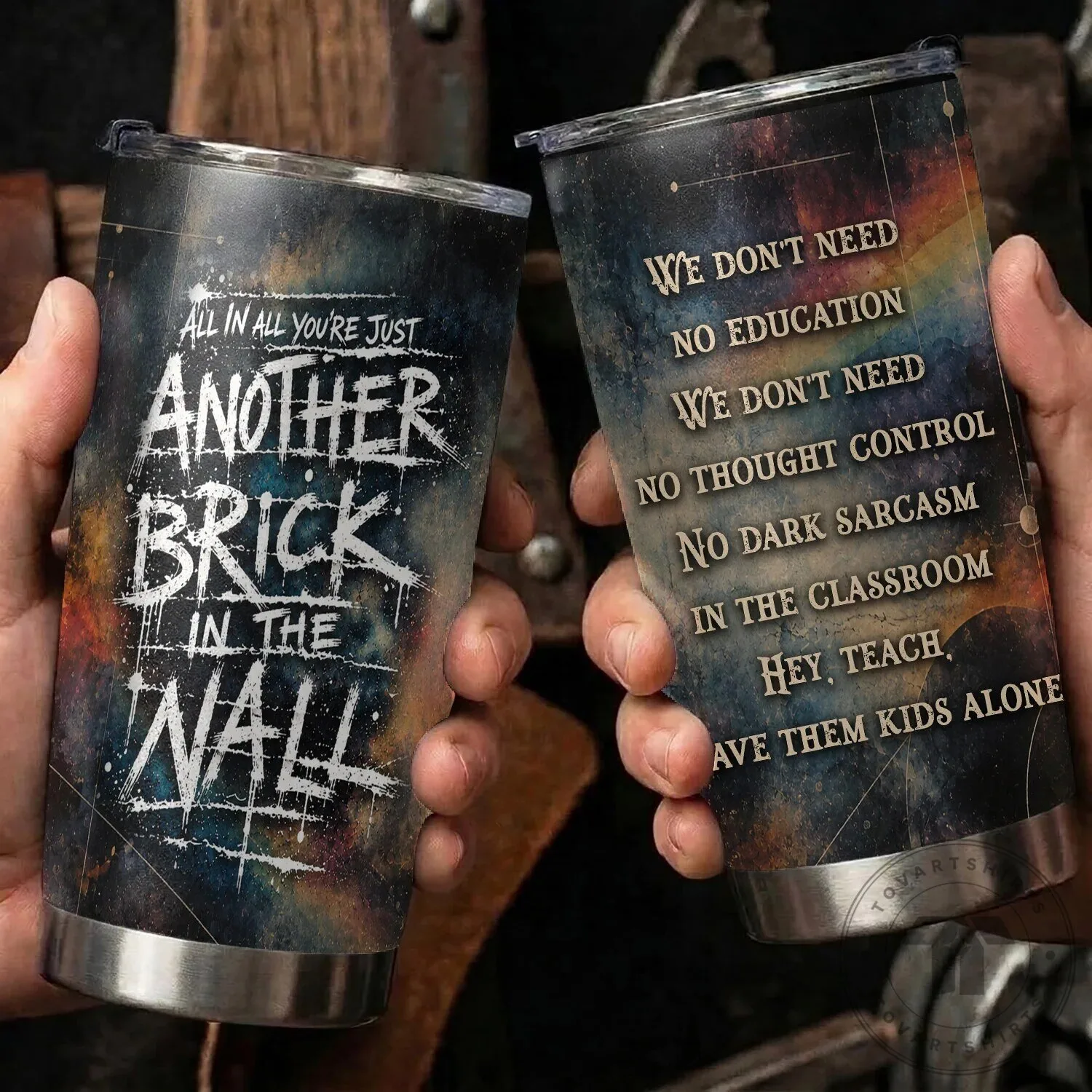 Pink Floyd Another Brick in the Wall Lyrics Stainless Steel Tumbler 9 Pink Floyd Another Brick in the Wall Lyrics Stainless Steel Tumbler