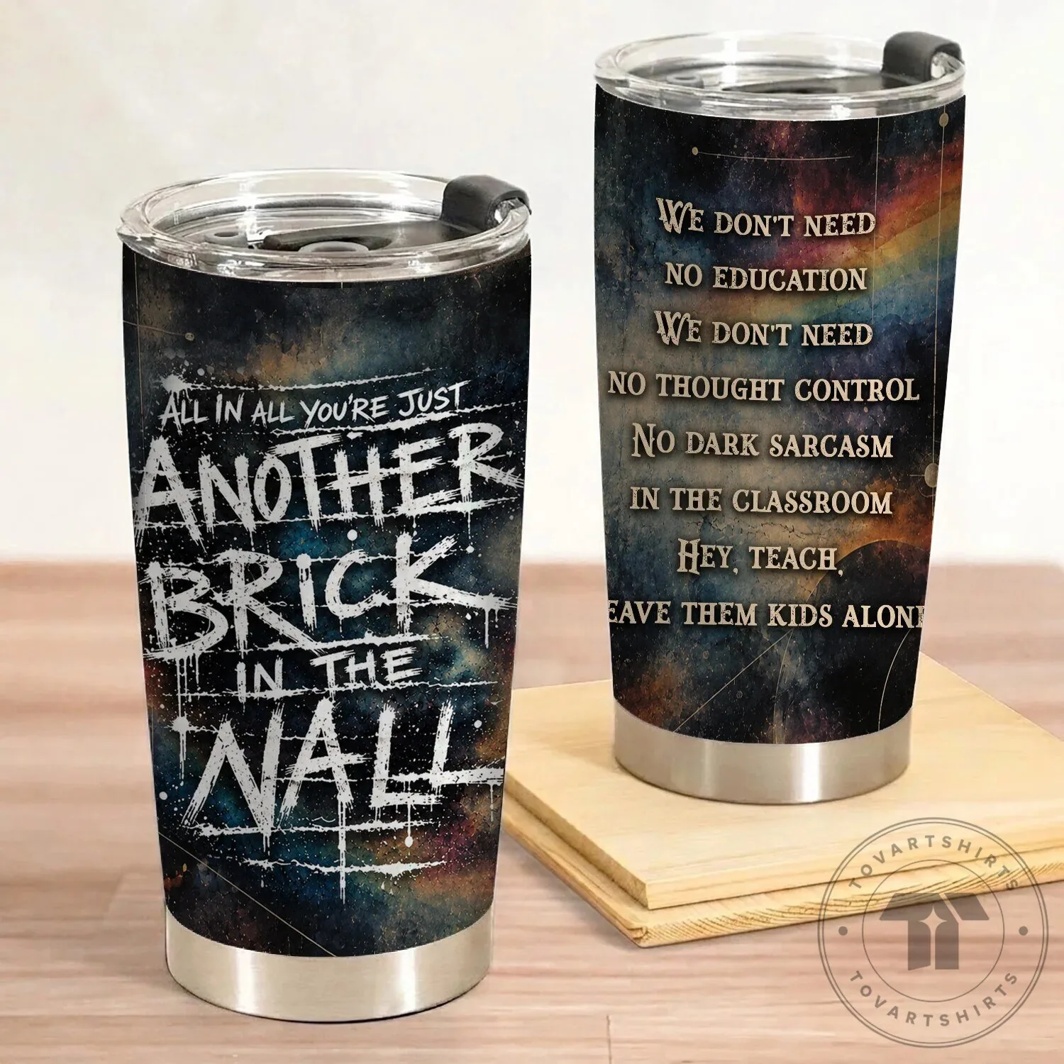Pink Floyd Another Brick in the Wall Lyrics Stainless Steel Tumbler 12 Pink Floyd Another Brick in the Wall Lyrics Stainless Steel Tumbler