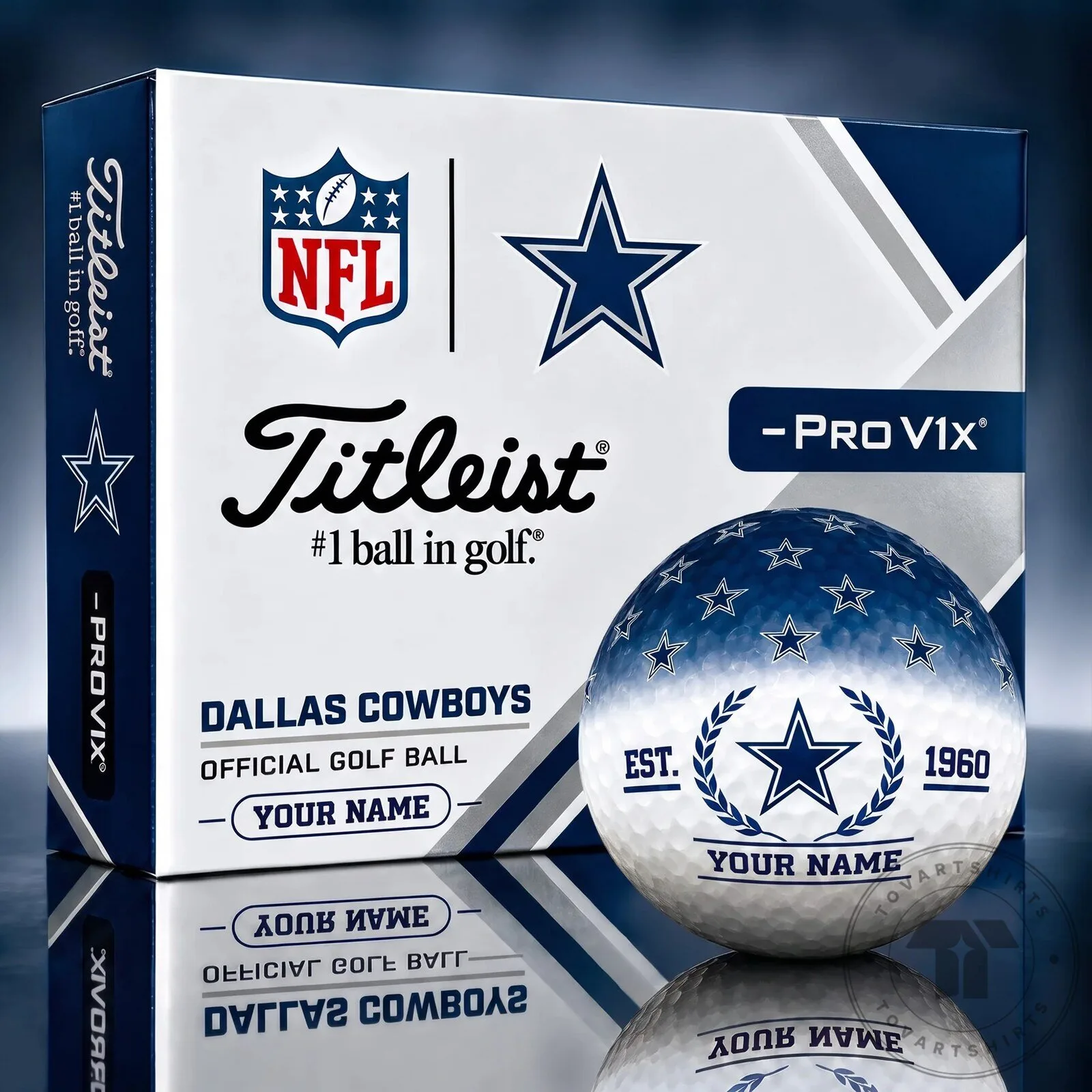 Dallas Cowboys Official NFL Personalized Golf Ball Set by Titleist