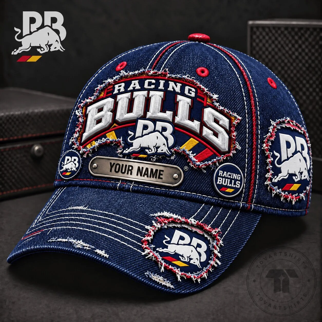 Racing Bulls Formula One Denim Embroidered Baseball Cap Hat