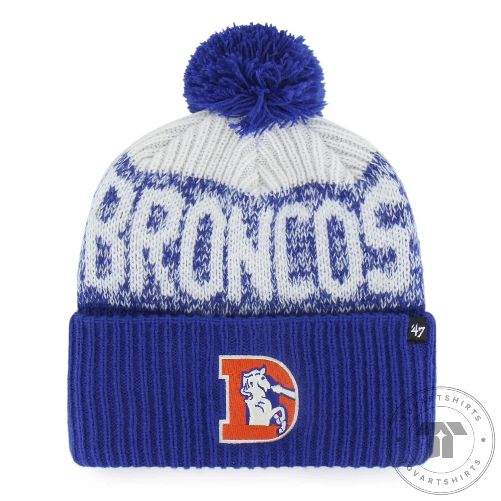 Denver Broncos NFL Football Team Knit Beanie Hat with Pom Pom
