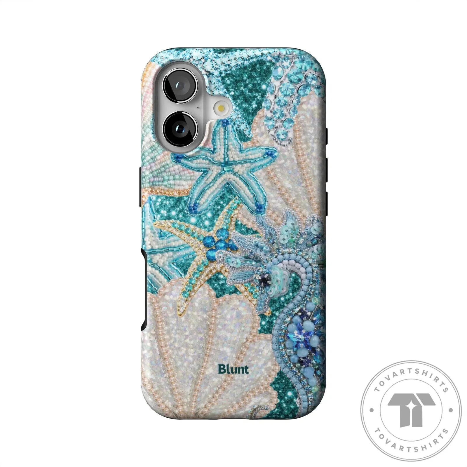 Oceanic Starfish and Seashells Glitter Design iPhone Case 5 Oceanic Starfish and Seashells Glitter Design iPhone Case