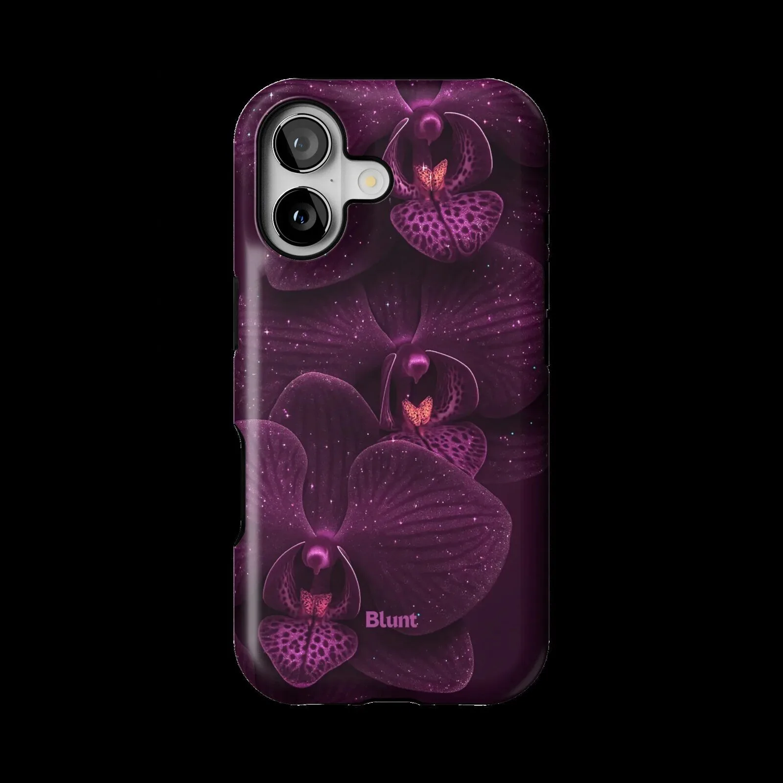 Sparkling Violet Orchid Floral Design Protective Phone Case