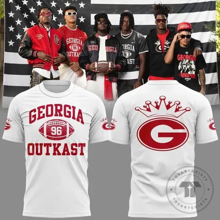 Georgia Bulldogs Football Team Outkast Collaboration White T-Shirt