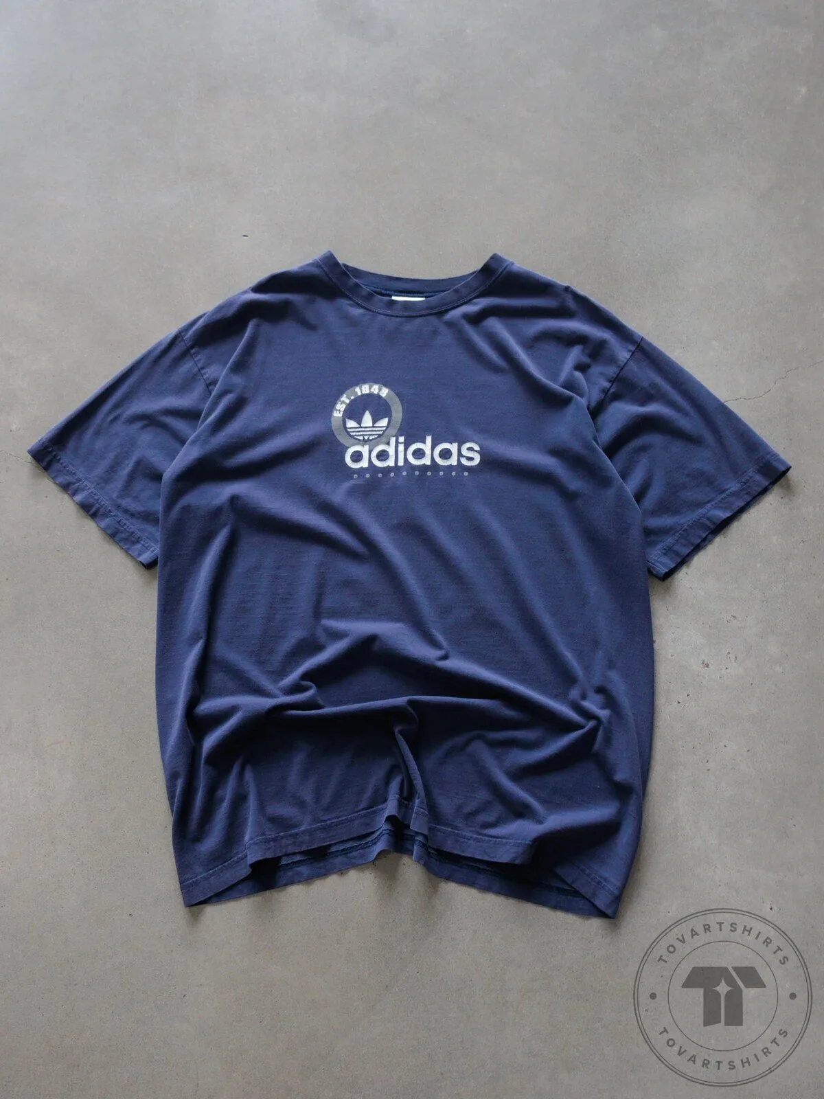 Vintage Adidas Trefoil Logo Navy Blue Short Sleeve Crewneck T-Shirt 5 Vintage Adidas Trefoil Logo Navy Blue Short Sleeve Crewneck T-Shirt