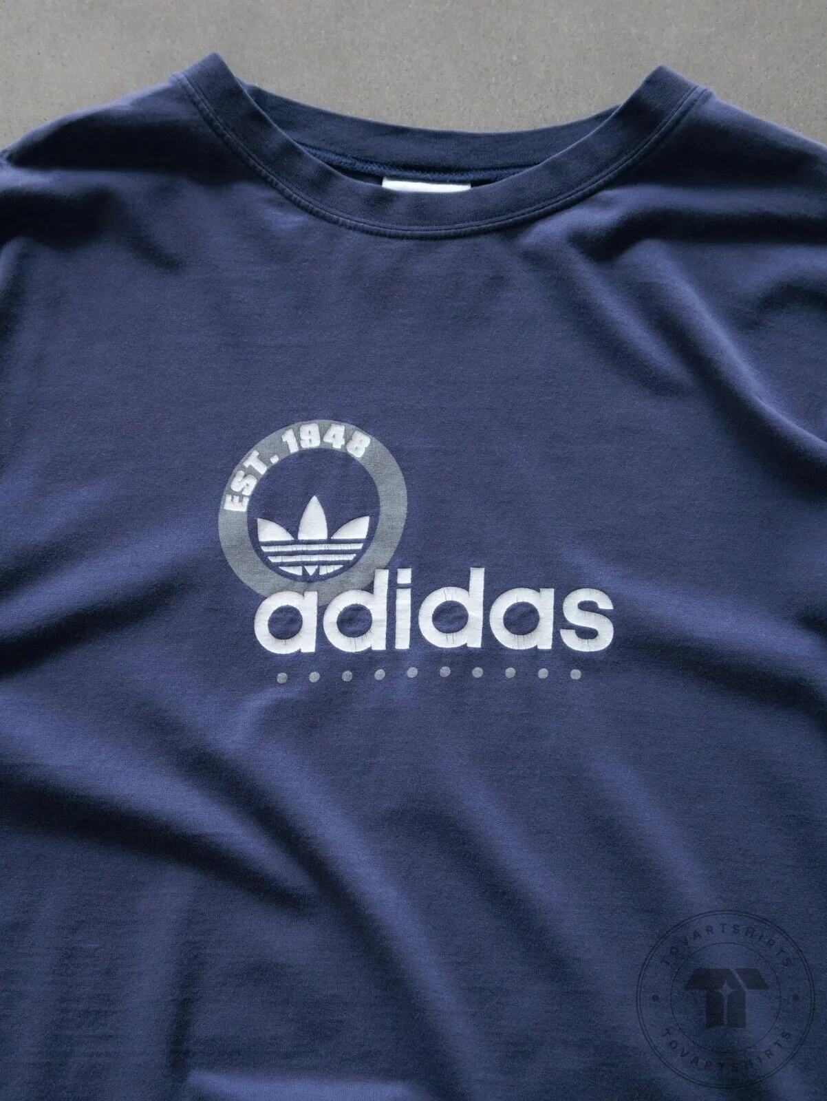 Vintage Adidas Trefoil Logo Navy Blue Short Sleeve Crewneck T-Shirt 6 Vintage Adidas Trefoil Logo Navy Blue Short Sleeve Crewneck T-Shirt