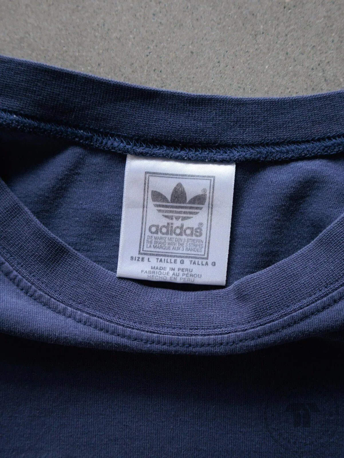 Vintage Adidas Trefoil Logo Navy Blue Short Sleeve Crewneck T-Shirt 7 Vintage Adidas Trefoil Logo Navy Blue Short Sleeve Crewneck T-Shirt