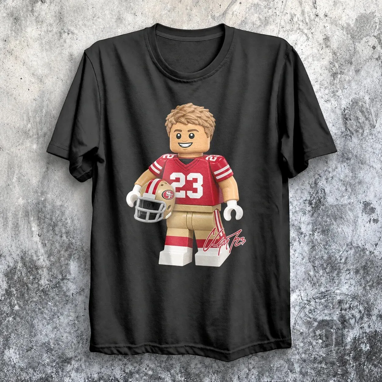 Christian McCaffrey San Francisco 49ers Football Player Lego T-Shirt 5 Christian McCaffrey San Francisco 49ers Football Player Lego T-Shirt